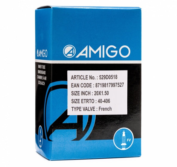 Amigo Binnenband 20 X 1.50 (40-406) Fv 48 Mm zwart