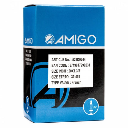 Amigo Binnenband 20 X 1 3/8 (37-451) Fv 48 Mm zwart