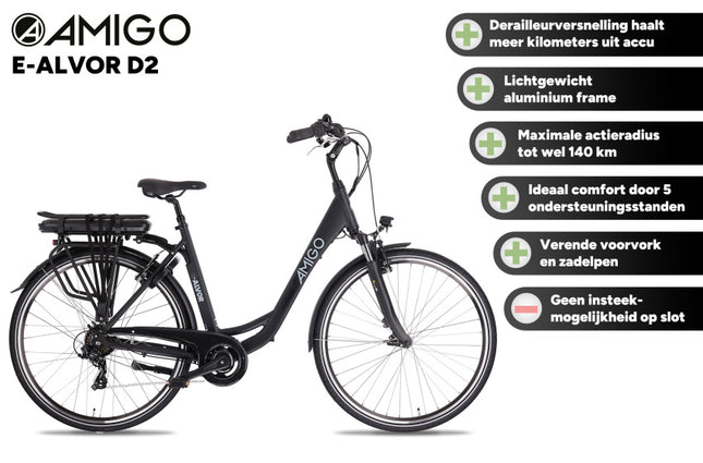 Amigo E-Alvor D2 Dames 7V V-Brakes