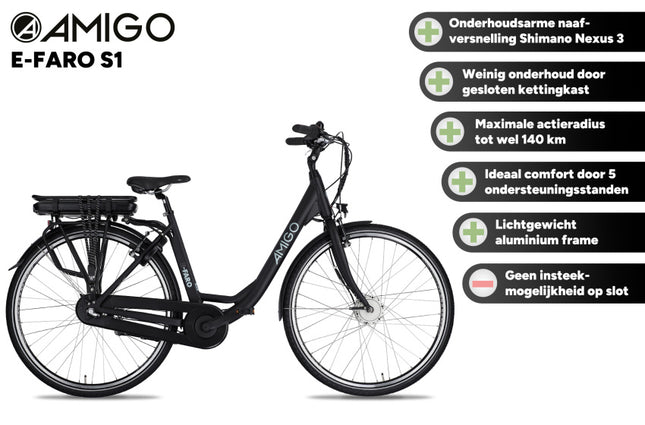 Amigo E-Faro S1 Dames 3V V-Brakes