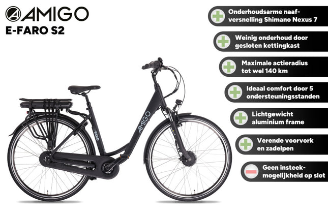 Amigo E-Faro S2 Dames 7V Rollerbrake