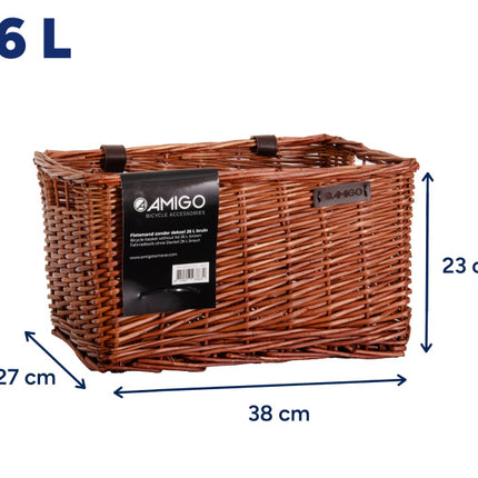 Amigo Fietsmand 26 Liter Riet