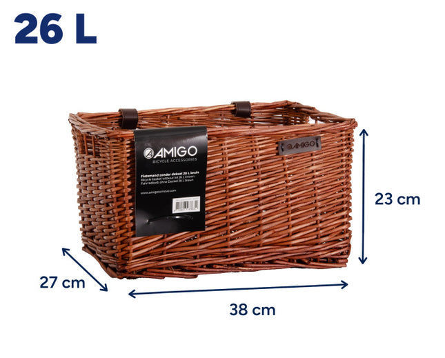 Amigo Fietsmand 26 Liter Riet