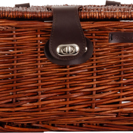 Amigo Fietsmand Met Deksel 10 Liter Riet