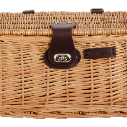 Amigo Fietsmand Met Deksel 10 Liter Riet