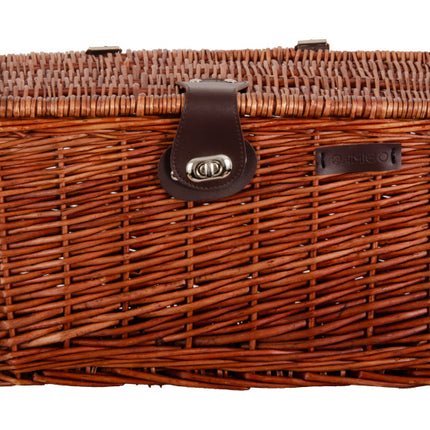 Amigo Fietsmand Met Deksel 16 Liter Riet