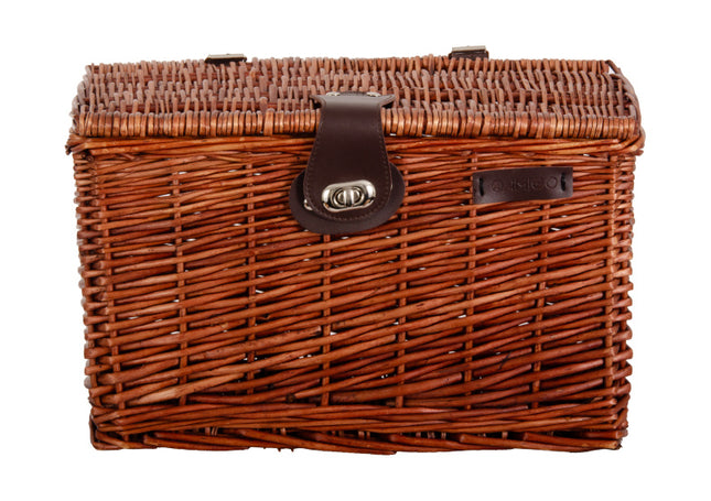 Amigo Fietsmand Met Deksel 16 Liter Riet