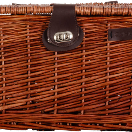 Amigo Fietsmand Met Deksel 16 Liter Riet