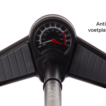 Amigo Luxe Fietspomp Met Drukmeter 11 Bar 73 Cm zwart