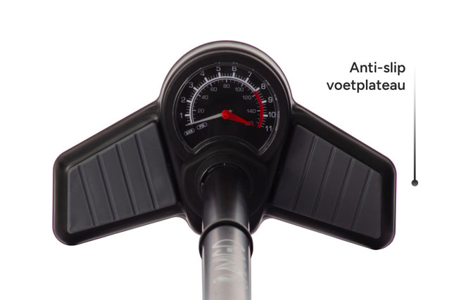 Amigo Luxe Fietspomp Met Drukmeter 11 Bar 73 Cm zwart