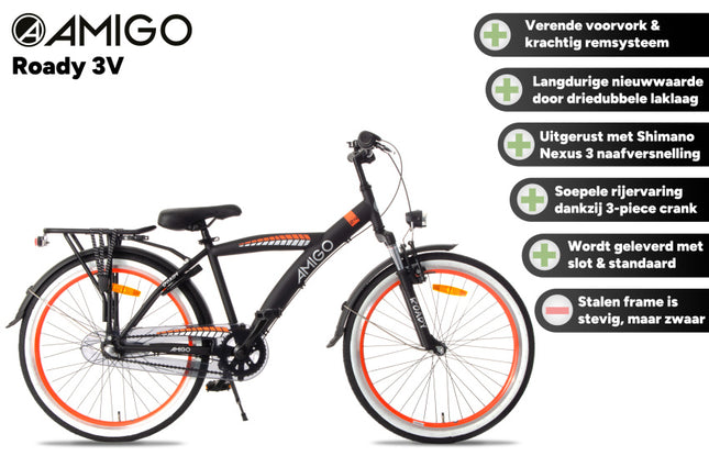 Amigo Roady Jongens 3V Terugtraprem