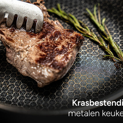 Arbaer 12-Delige Pannenset Inductie Met Honingraat Anti-Aanbaklaag