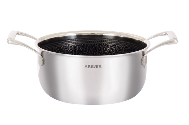 Arbaer Kookpan Ø 20 Cm Met Deksel - Honingraat Anti-Aanbaklaag - Inductie