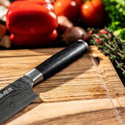 Arbaer Koksmes 20 Cm - Japanse Damascus Print - Pakka Houten Handvat