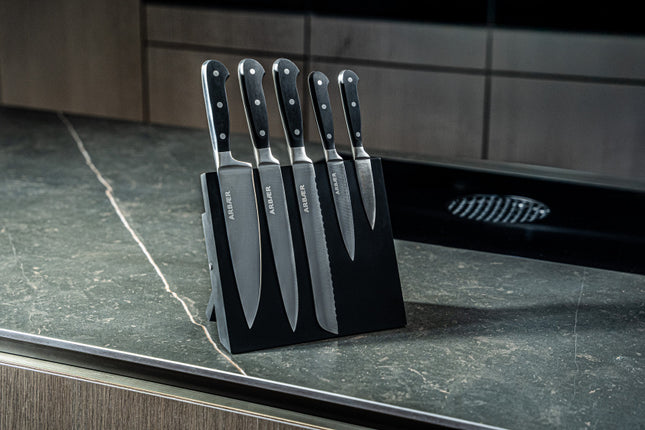 Arbaer Messenset Met Magnetisch Blok 6-Delig - Abs Handvatten - In Geschenkdoos