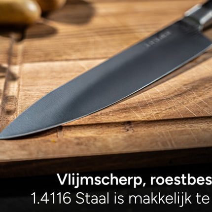 Arbaer Messenset Met Magnetisch Blok 6-Delig - Abs Handvatten - In Geschenkdoos