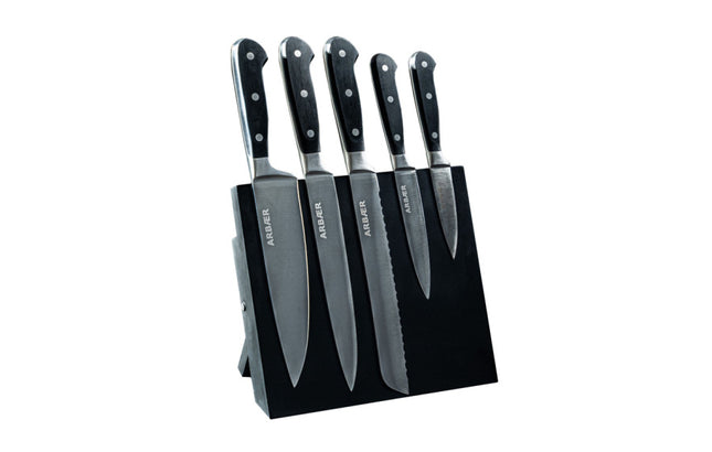 Arbaer Messenset Met Magnetisch Blok 6-Delig - Abs Handvatten - In Geschenkdoos