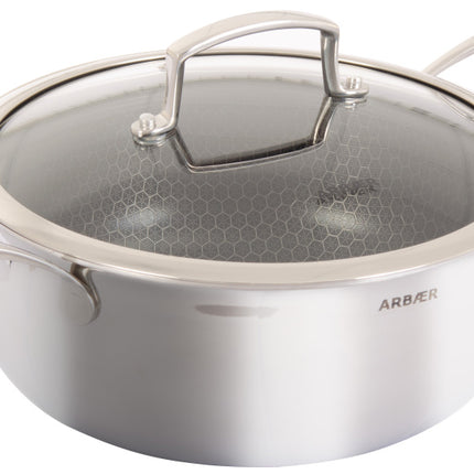 Arbaer Soeppan Ø 24 Cm Met Deksel - Honingraat Anti-Aanbaklaag - Inductie
