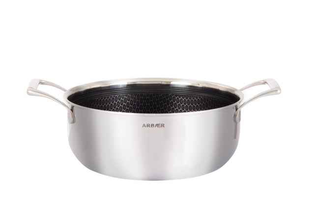 Arbaer Soeppan Ø 24 Cm Met Deksel - Honingraat Anti-Aanbaklaag - Inductie