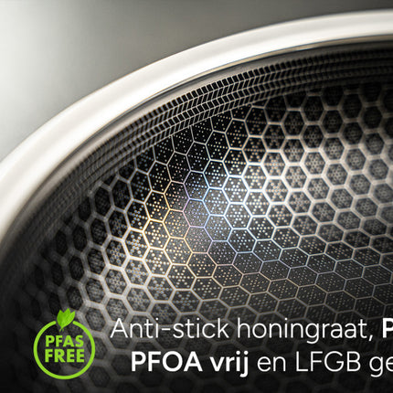 Arbaer Soeppan Ø 24 Cm Met Deksel - Honingraat Anti-Aanbaklaag - Inductie