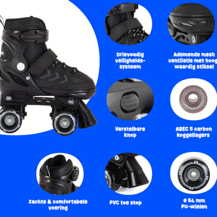 Aventuri Verstelbare Rolschaatsen Semi-Softboot (Xs)