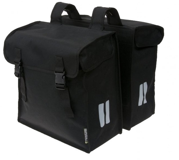 Basil Dubbele Fietstas Mara Xxl 47L Zwart