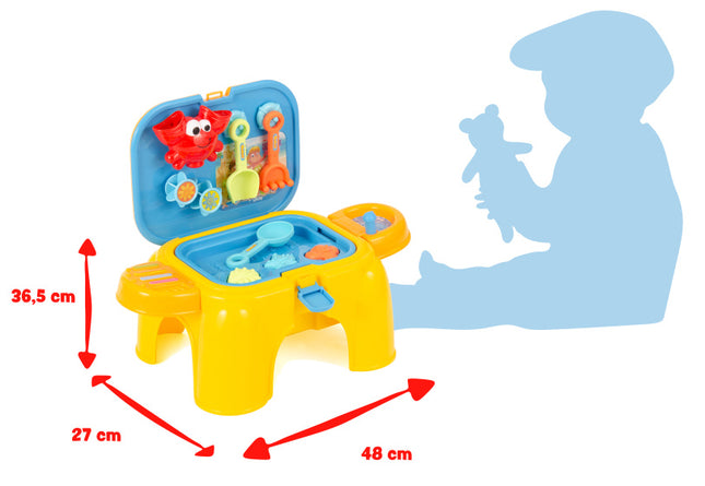 Beach Toys Compact Zand- En Watertafel Met Accessoires 16-Delig