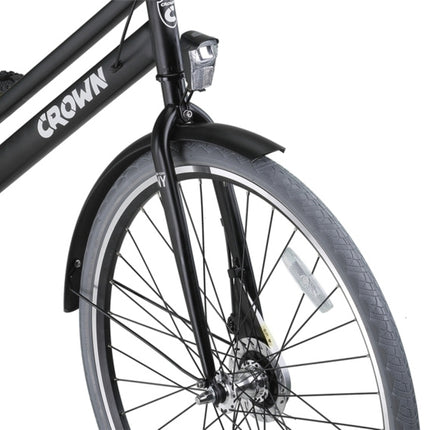 Crown New York Plus Dames 3V Rollerbrake matzwart 53 cm 28 inch