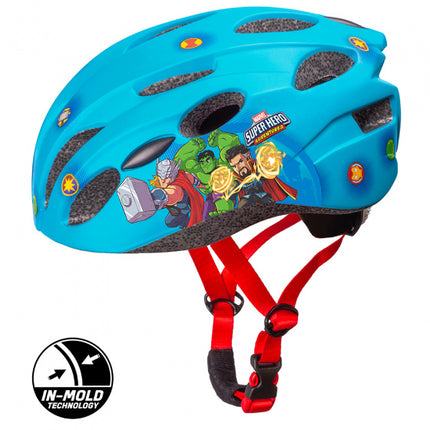 Disney Avengers Fietshelm Junior In-Mold Blauw Maat 52-56