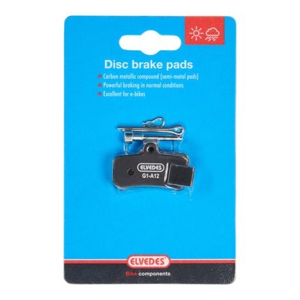 Elvedes 6891Mc Shimano/ Tektro/Trp Schijfremblok Met.carbon Zwart