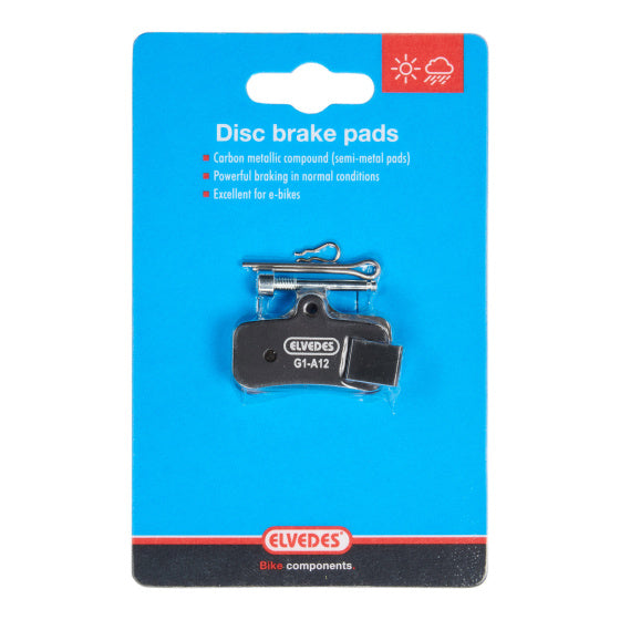 Elvedes 6891Mc Shimano/ Tektro/Trp Schijfremblok Met.carbon Zwart