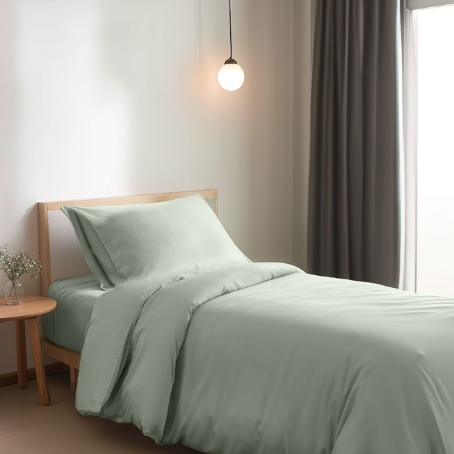 Eenpersoons Beddengoedset - Sage Green