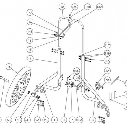 Jpt Zijwielen Set Voor Volwassenen Zwart