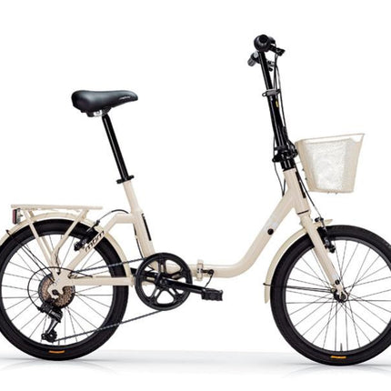 MBM Vouwfiets 20 Inch Kangaroo 6 Versnellingen Creme Winkelwarenhuis.nl