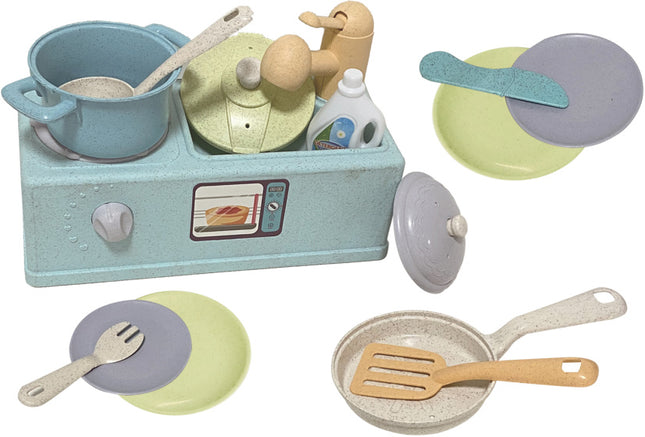 Kitchen Toys Speelgoed Wastafel Met Keukenaccessoires Gerecycled multicolor