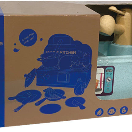 Kitchen Toys Speelgoed Wastafel Met Keukenaccessoires Gerecycled multicolor