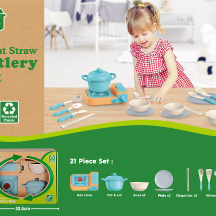 Kitchen Toys Speelgoedfornuis Met Keuken​​​​​​​accessoires Gerecycled