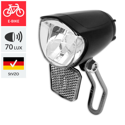 Lynx Koplamp E-Bike Max 70 Lux Oem Zwart