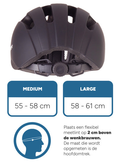 Rucanor City Flow Fietshelm E-Bike Verstelbaar Maat 55-58 Cm (M) zwart