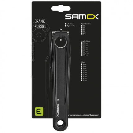 Samox Crank Links Hollowtech 175 Mm Offset 13 Mm Alu Zwart