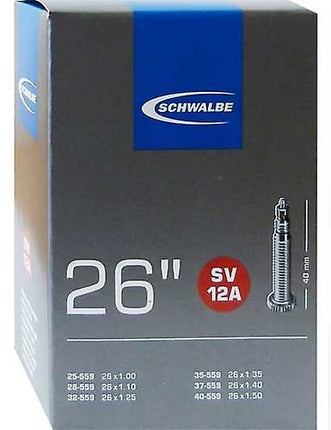 Schwalbe Binnenband 12Asv 26 X 1.00/1.50 (25/40-559) Fv 40 Mm zwart