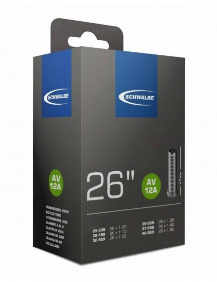 Schwalbe Binnenband 12Asv 26 X 1.00/1.50 (25/40-559) Fv 40 Mm zwart