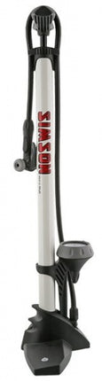 Simson Fietspomp Met Manometer Staal 61 Cm Wit (020601)