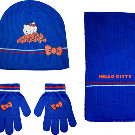 Stamion Winterset Hello Kitty Junior Acryl Blauw 4-Delig One-Size