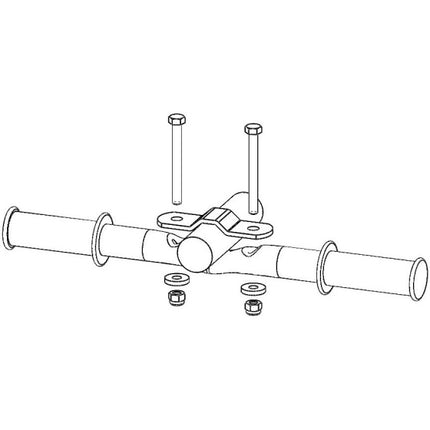 Steco Voetsteun Voor Op Frame Fiets matzwart