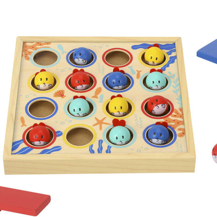 Tooky Toy Flying Fish Diving Houten Behendigheidsspel 19-Delig