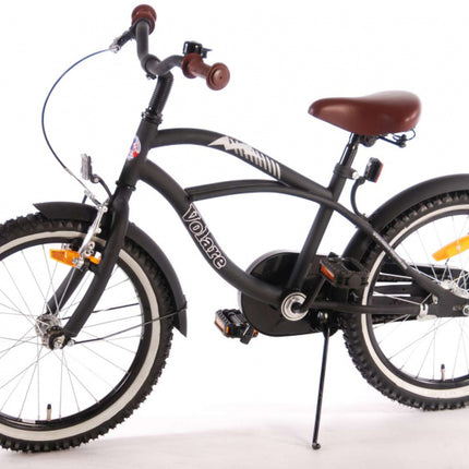 Volare Black Cruiser 18 Inch 27 Cm Jongens Terugtraprem Matzwart