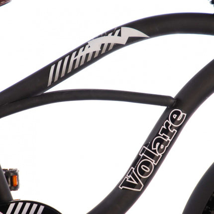 Volare Black Cruiser 18 Inch 27 Cm Jongens Terugtraprem Matzwart