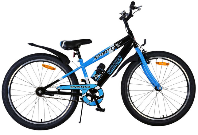Volare Sportivo Jongens Terugtraprem blauw/zwart 31 cm 24 inch