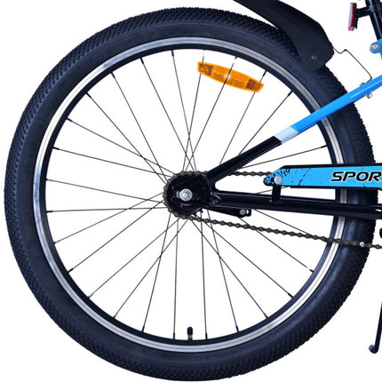 Volare Sportivo Jongens Terugtraprem blauw/zwart 31 cm 24 inch
